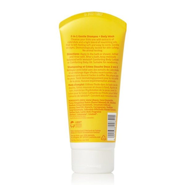 Weleda Baby 2 in 1 Gentle Shampoo & Body Wash Calendula 200mL - Image 2