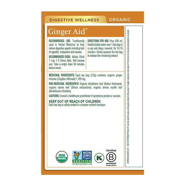Traditional Medicinals Organic Ginger Aid 16 Tea Bags - Image 3